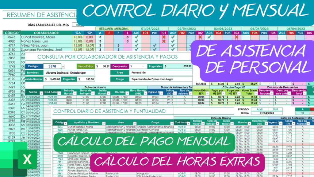 Control de asistencia de personal en excel