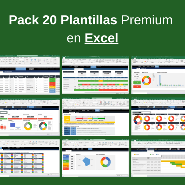 Pack 20 Plantillas en Excel