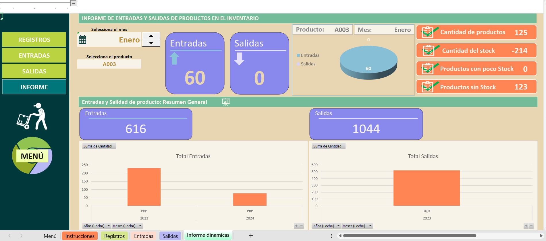 Control de inventario en Excel